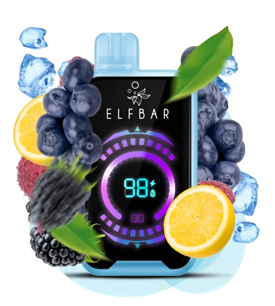 ELFBAR 18000 Blueberry Razz Lemon.